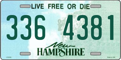 NH license plate 3364381