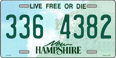 NH license plate 3364382