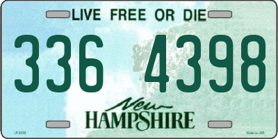 NH license plate 3364398