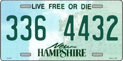 NH license plate 3364432