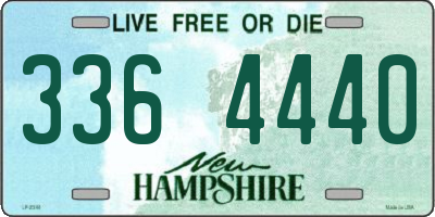 NH license plate 3364440