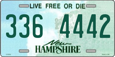 NH license plate 3364442