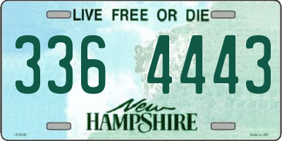 NH license plate 3364443