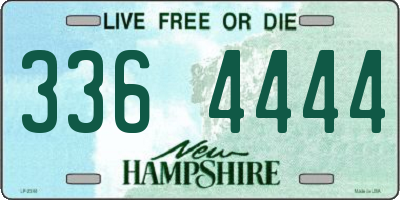 NH license plate 3364444
