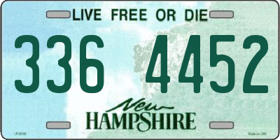 NH license plate 3364452