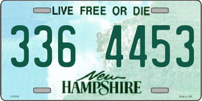 NH license plate 3364453