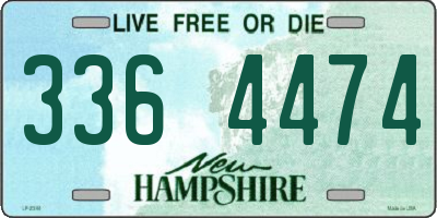 NH license plate 3364474