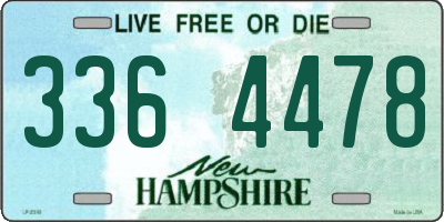 NH license plate 3364478