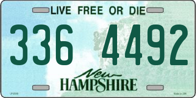 NH license plate 3364492