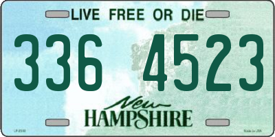 NH license plate 3364523