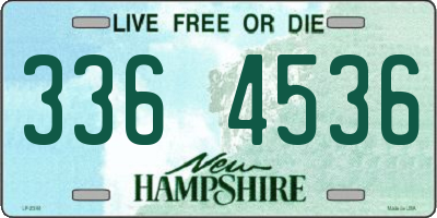 NH license plate 3364536