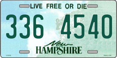 NH license plate 3364540