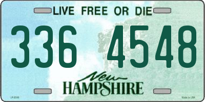 NH license plate 3364548