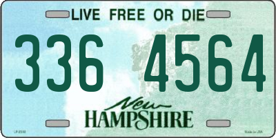 NH license plate 3364564