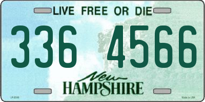 NH license plate 3364566