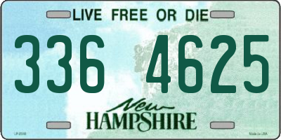 NH license plate 3364625