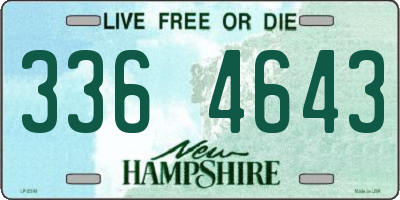 NH license plate 3364643