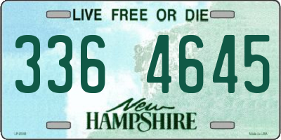 NH license plate 3364645