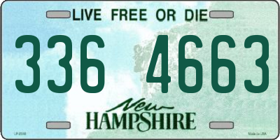 NH license plate 3364663