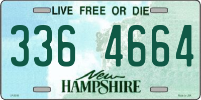 NH license plate 3364664