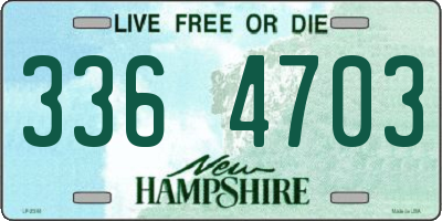NH license plate 3364703