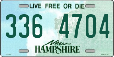 NH license plate 3364704