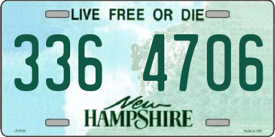 NH license plate 3364706