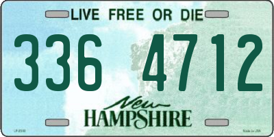 NH license plate 3364712