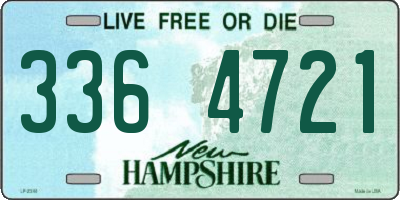 NH license plate 3364721