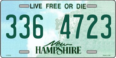 NH license plate 3364723