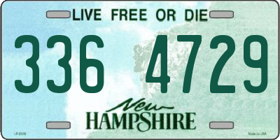 NH license plate 3364729