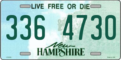 NH license plate 3364730