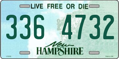 NH license plate 3364732