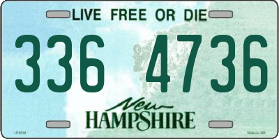 NH license plate 3364736