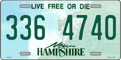 NH license plate 3364740