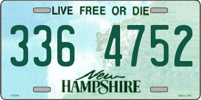 NH license plate 3364752