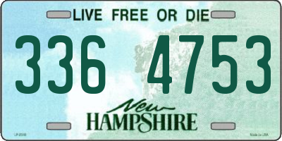 NH license plate 3364753