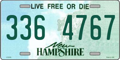 NH license plate 3364767