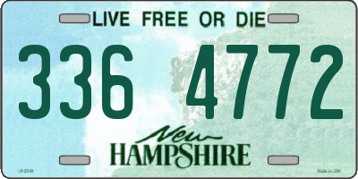 NH license plate 3364772