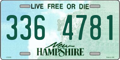 NH license plate 3364781
