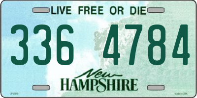 NH license plate 3364784