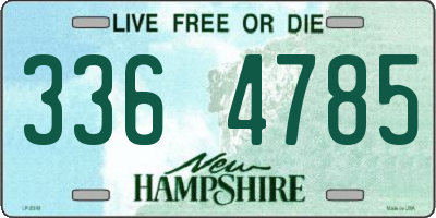 NH license plate 3364785
