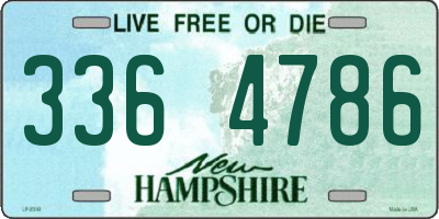 NH license plate 3364786
