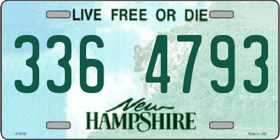 NH license plate 3364793