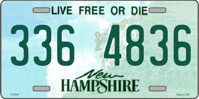 NH license plate 3364836