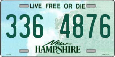 NH license plate 3364876