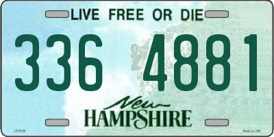 NH license plate 3364881