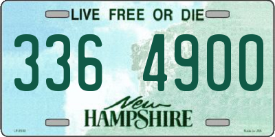 NH license plate 3364900