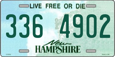 NH license plate 3364902
