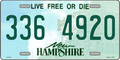 NH license plate 3364920